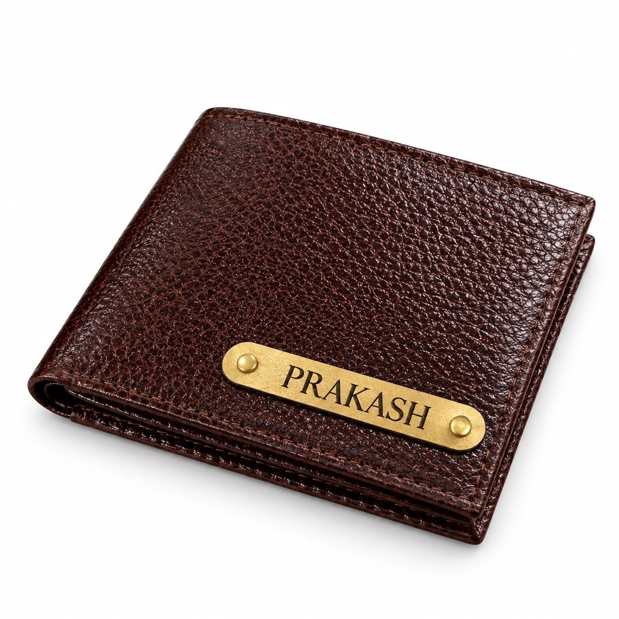 Premium Genuine Leather Personalised Name Tag Wallet