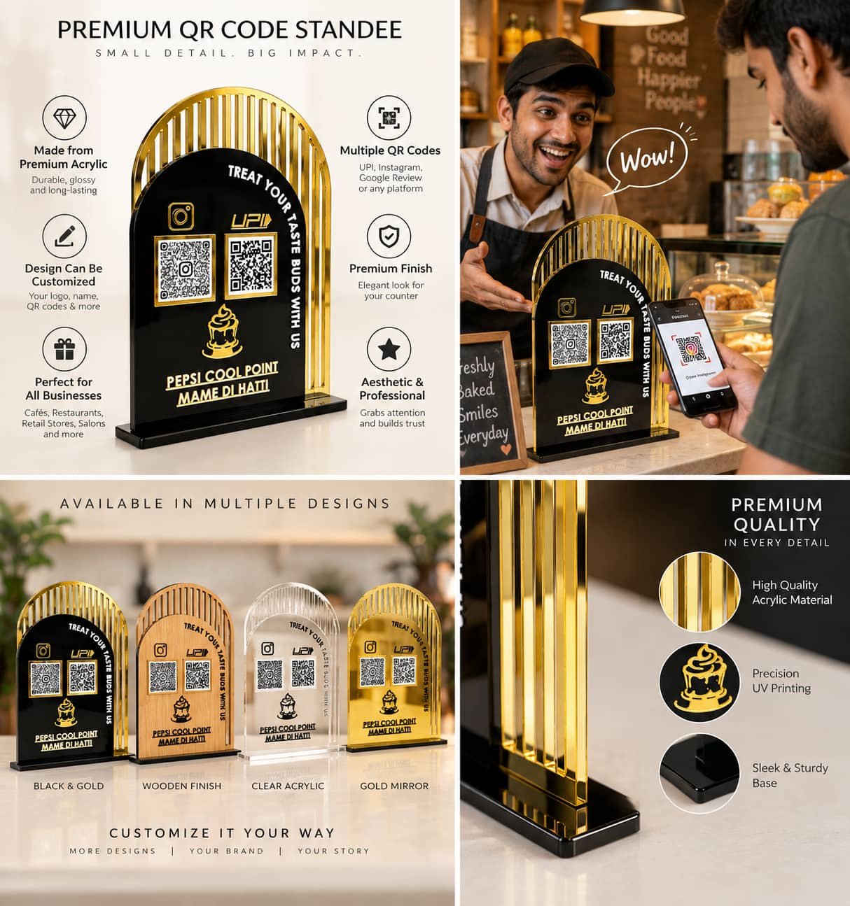 Premium Acrylic QR Code Standee for Business - Image 3