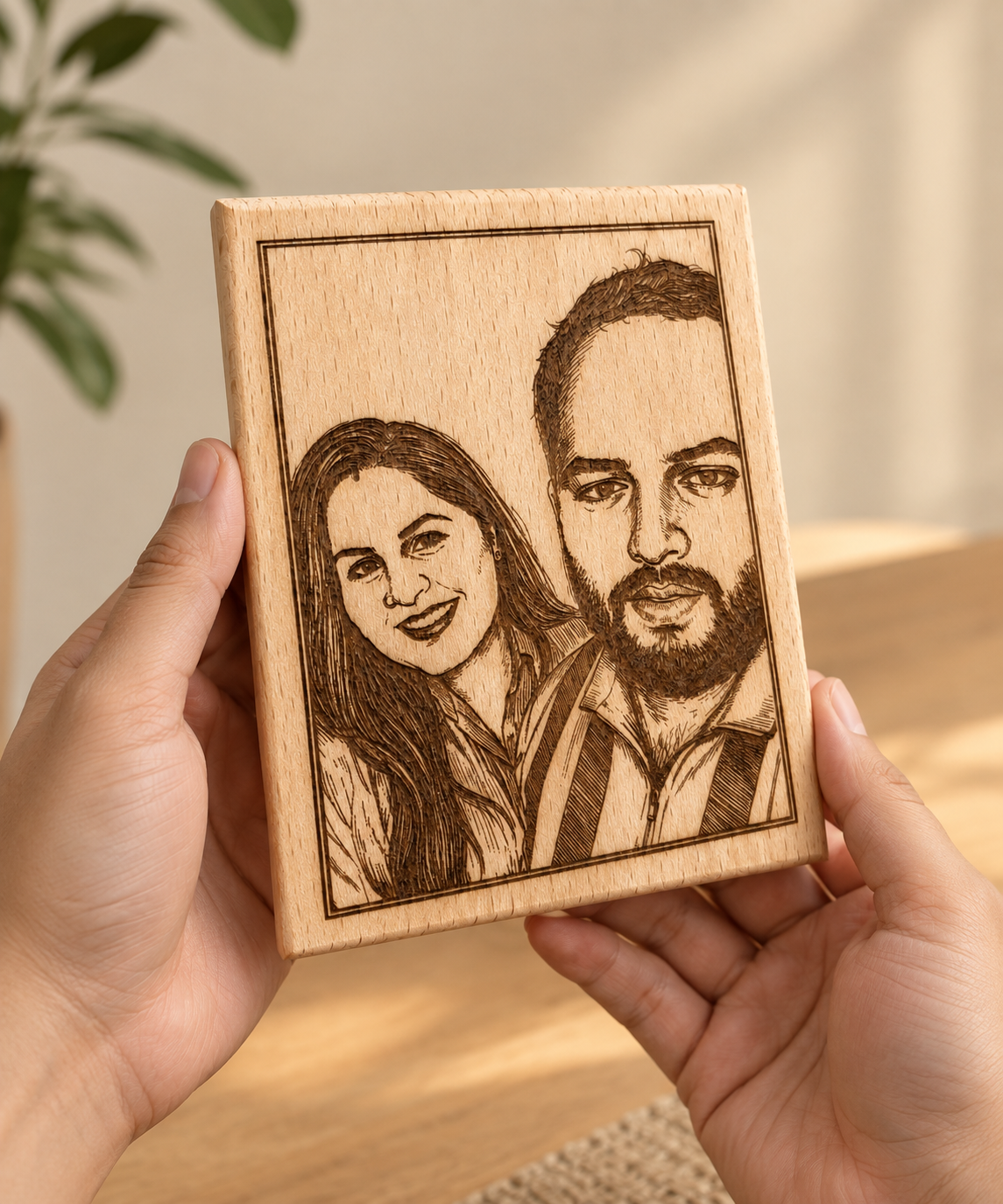 Personalized Wooden Photo Engraving Plaque - Image 2
