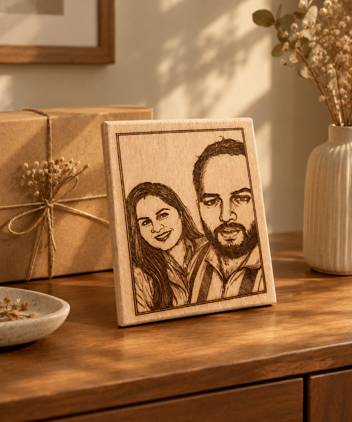 Personalized Wooden Photo Engraving Plaque - Image 5