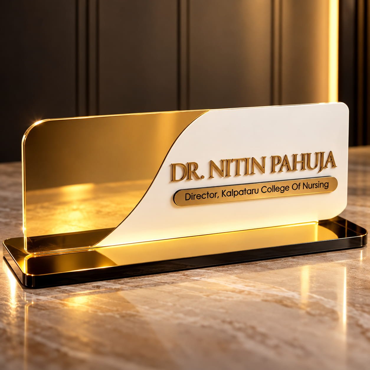Personalized Acrylic Desk Name Plate 12×4 Inch - Image 3